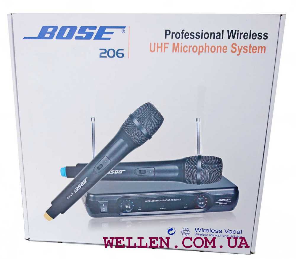 Shure Awm-508r, Bose 206 радиосистема с двумя радиомикрофонами.