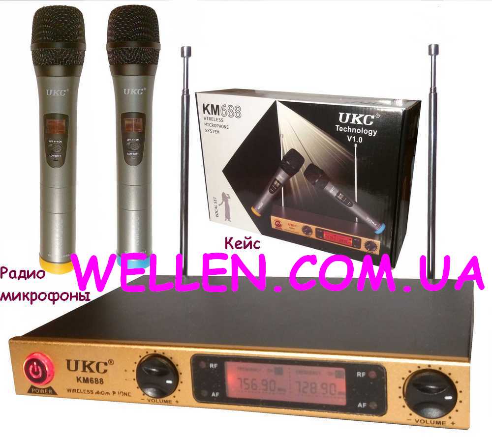 UKC KM 688 dm Радиосистема 2 радиомикрофона. Цена от 950 грн.