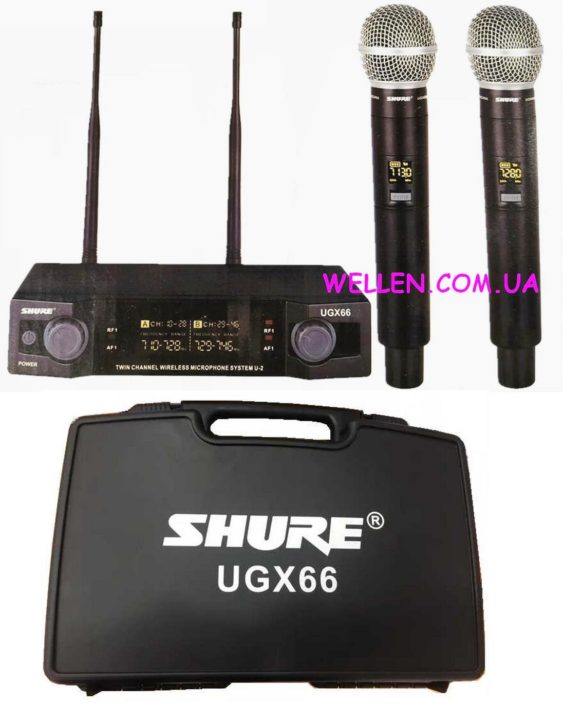 Shure UGX66 Радиосистема 2 радио микрофона. Цена от 1220 грн. до 2200 грн.